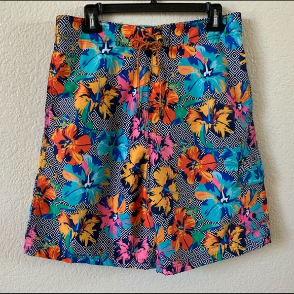 Broken Threads Surf, Tropical Swim Trunks, Sz L - Picture 2 of 5